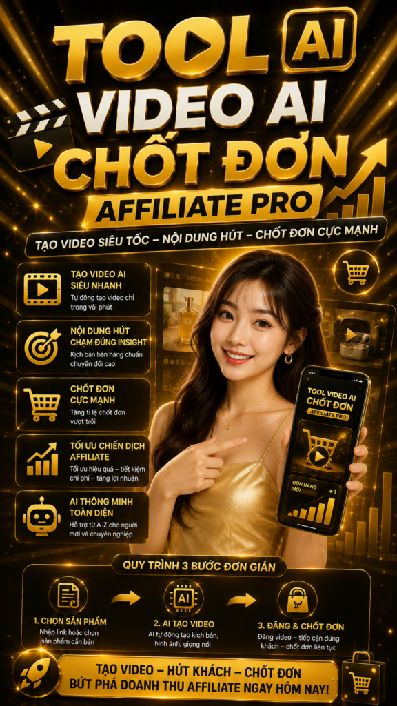 TOOL VIDEO AI CHỐT ĐƠN AFFILIATE PRO